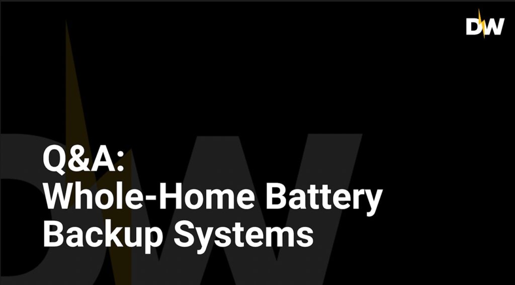 whole home battery backup systems